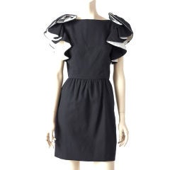 Mollie Parnis Black and White Dress