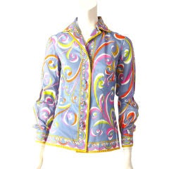 Pucci Cotton Blouse Vintage Pucci Cotton Blouse