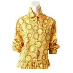 Vintage Simonetta Sun Print Blouse