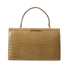 Taupe Croc Hand Bag