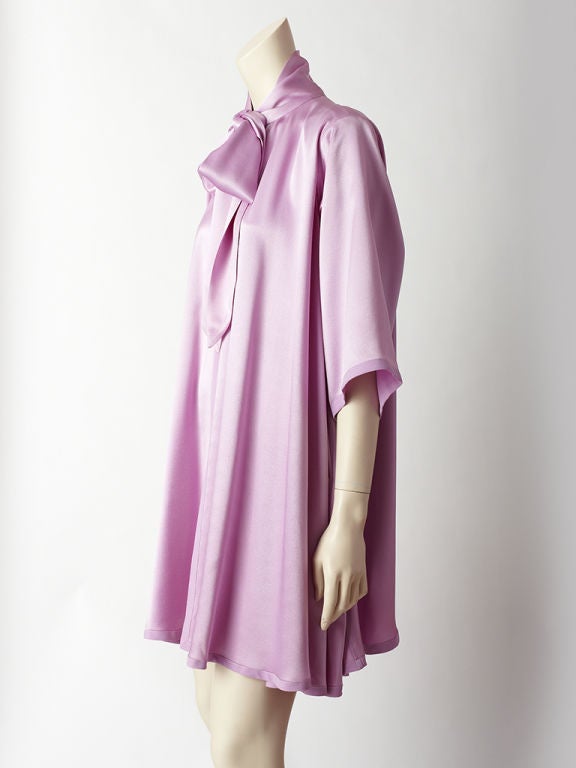YSL Lavender Satin Crepe Swing Jacket