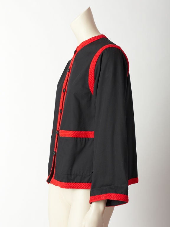 YSL Jacket With Red Braid