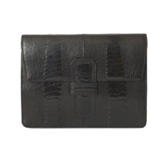 Retro YSL Ostrich  Envelope Clutch