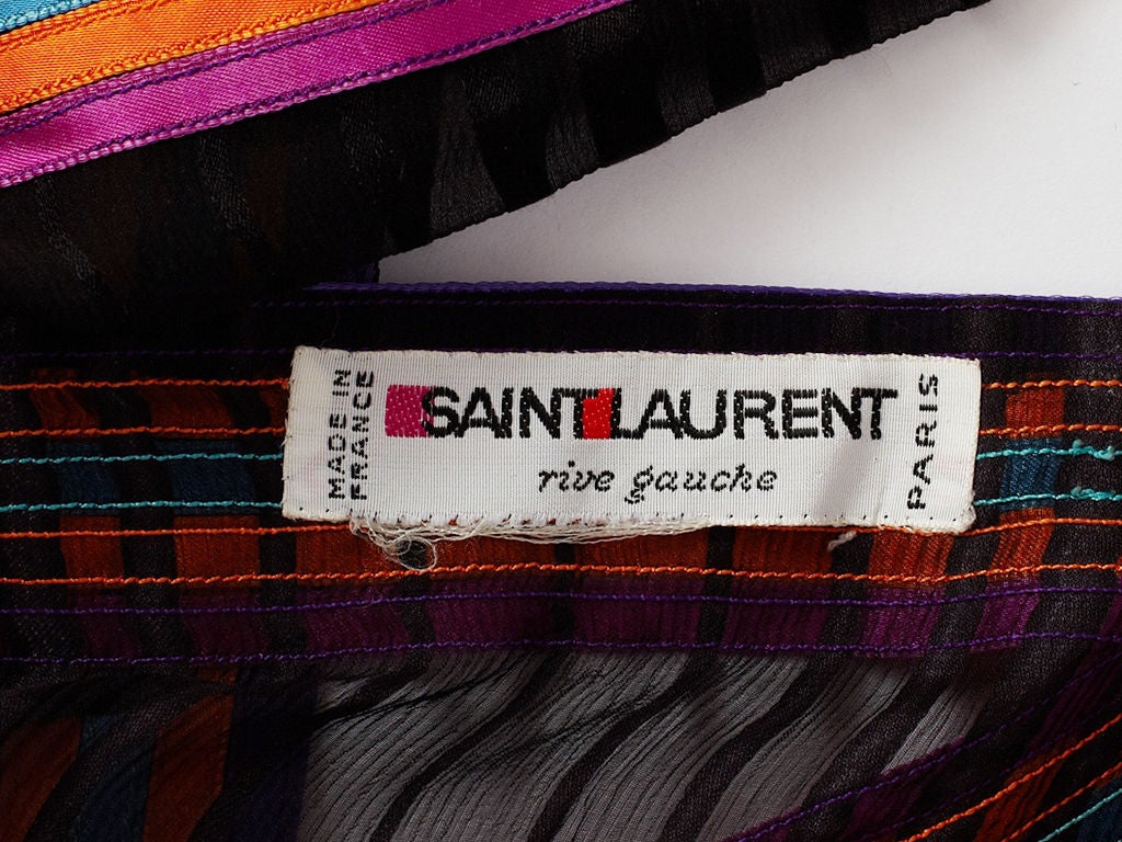YSL Stripe Chiffon Halter and Harem Pant Ensemble 1