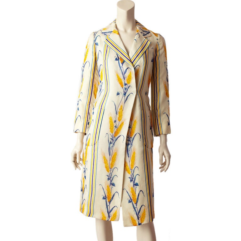 Bill Blass Wheat Pattern Coat