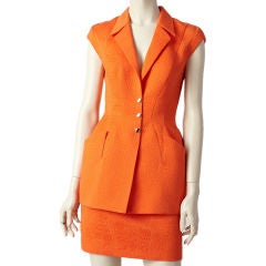 Thierry Muglar Cotton Matelasse Summer Suit