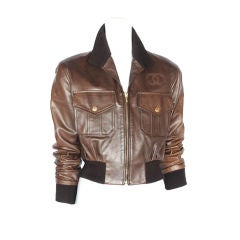 Retro Chanel Leather Bomber