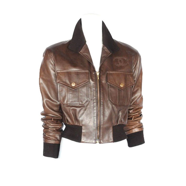 Chanel Leather Bomber