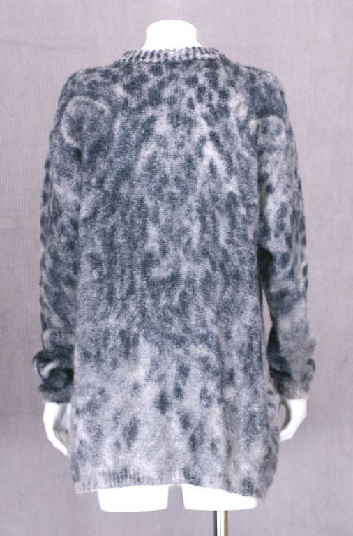 Gray Krizia Iconic Leopard Sweater