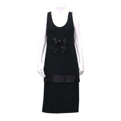Geoffrey Beene early wool crepe and satin cocktail dress 1