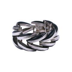 Sterling Retro Moderne Atomic Cuff