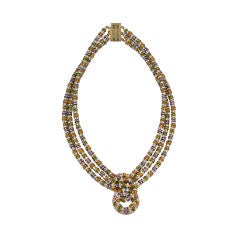 Glamorous Pave Rondel Knot Necklace 7