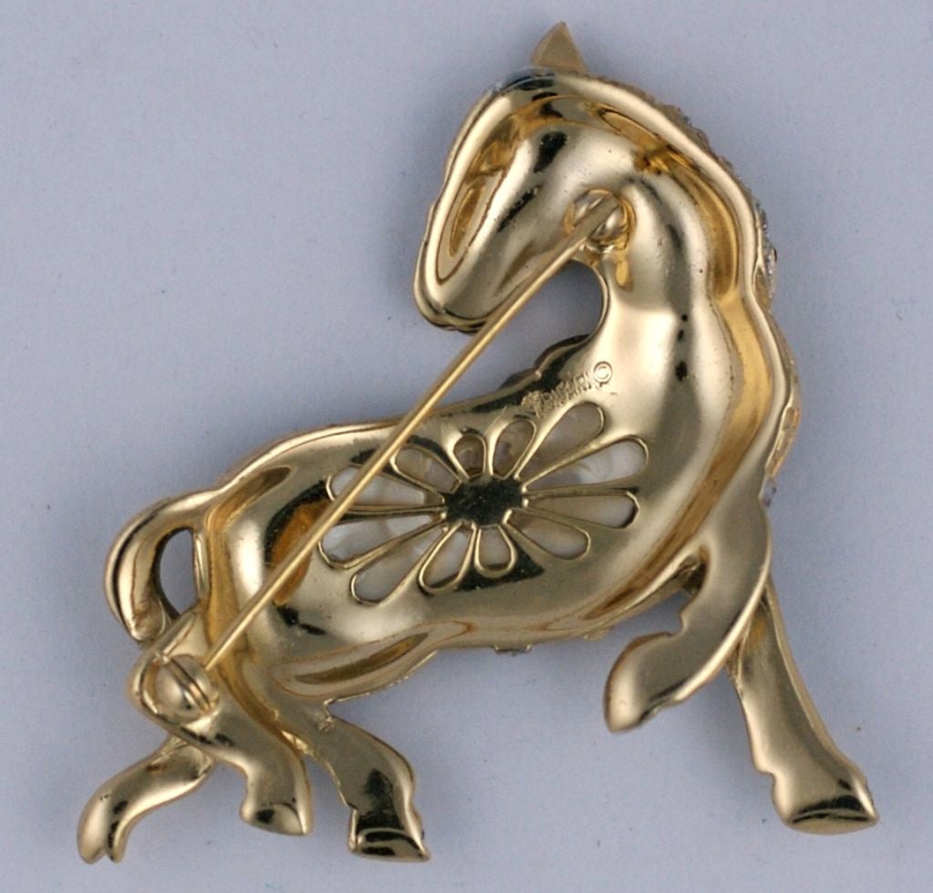 Trifari "Pearl Belly" Ming Horse