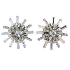 Miriam Haskell Baguette Starburst Earrings 1