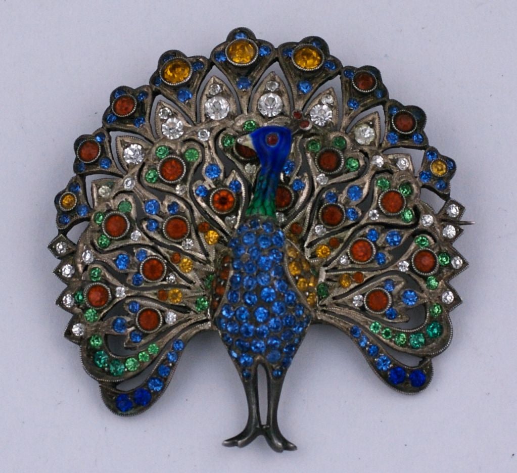 enamel peacock