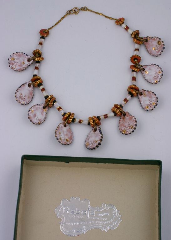 Außergewöhnliche Halskette mit Rebajes-Keramik-Anhänger im Zustand „Hervorragend“ im Angebot in New York, NY