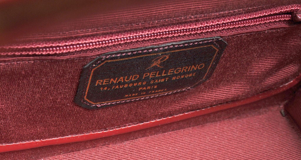 Red Renaud Pellegrino Patent & Fur Bag