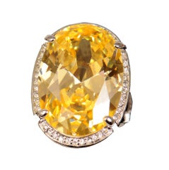 Vintage Yellow "Diamond" Ring