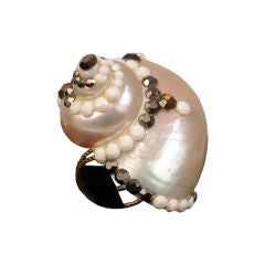 Jewel Covered Shell Ring 5