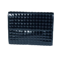 Jean Louis Scherrer Black Plastic Disc Clutch Bag