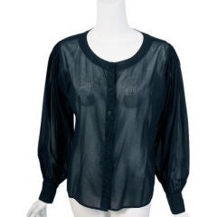 YSL Sheer Cotton Voile Blouse