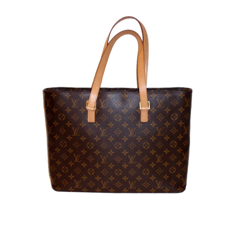 Louis Vuitton Brown Leather Monogram Leather Handbag, Circa 1990
