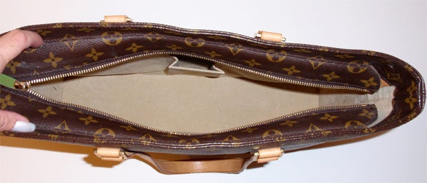 Louis Vuitton Brown Leather Monogram Leather Handbag, Circa 1990 4