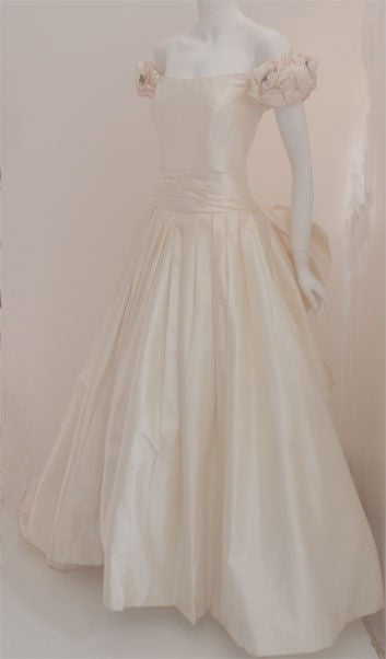 Christian Dior Champagne Silk Wedding Gown, Circa 2000 at 1stDibs