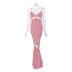 Vintage Christian Dior Pink Mermaid Gown, Circa 1990