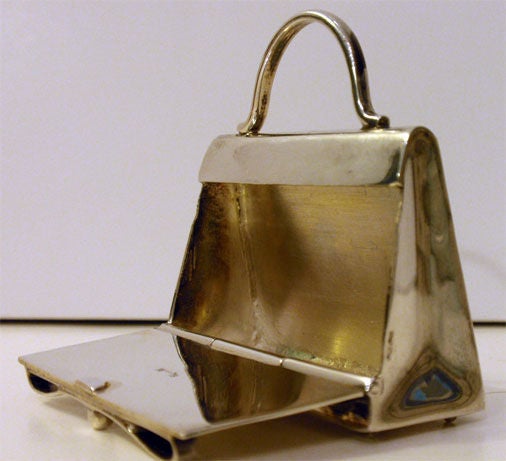 Hermes Silver Kelly Pillbox, Circa 1980 2
