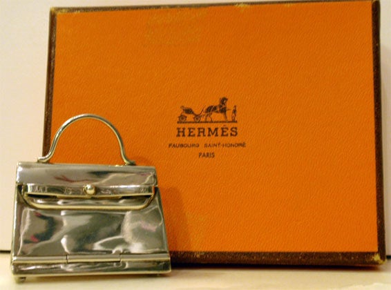 Hermes Silver Kelly Pillbox, Circa 1980 7
