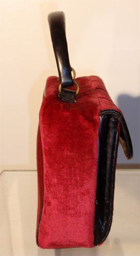 Roberta Di Camerino Red Cloth Handbag, Circa 1970 3