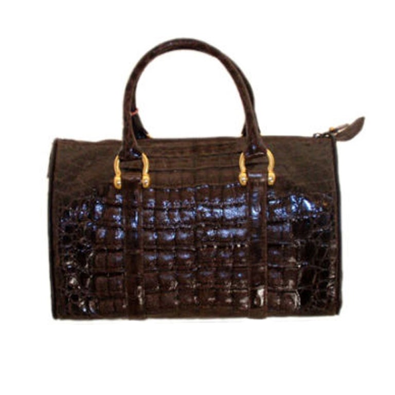 Kayman Coffee Brown Alligator Speedy Handbag, Circa 2000