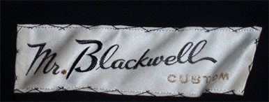 Women's Mr. Blackwell Black One Shoulder Beaded Gown, Circa 1980