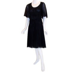 Retro Chloe Black Sheer Baby doll Dress, Circa 1990