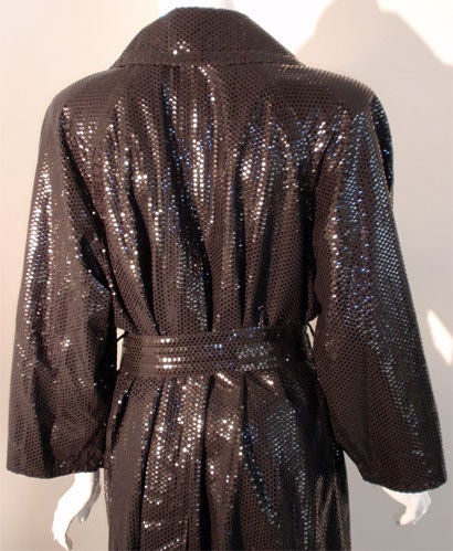 Escada Black Sequin Coat, Circa 1990 6