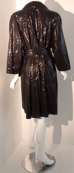 Escada Black Sequin Coat, Circa 1990 2