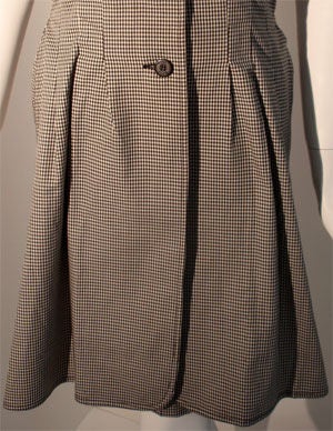 Fendi 365 Black and White Checked Day Dress with hidden skirt, 1980's In Excellent Condition For Sale In Los Angeles, CA