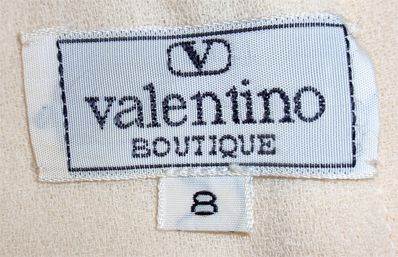 Valentino Black and Cream Wool Day Dress, Circa 1980's For Sale at ...