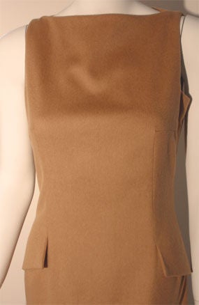 Christian Dior Camel Sheath Dress, Circa 1990 4