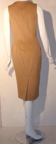 Christian Dior Camel Sheath Dress, Circa 1990 3