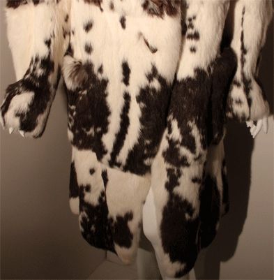 John Galliano White and Brown Rabbit Fur Coat, Circa 2000 4