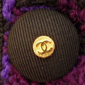 Chanel Purple and Black 2pc Jacket and Skirt Set, Circa 1980 7