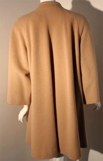 Valentino Camel Colored Wool and Mohair Coat, Circa 1980 5
