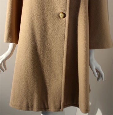 Valentino Camel Colored Wool and Mohair Coat, Circa 1980 4