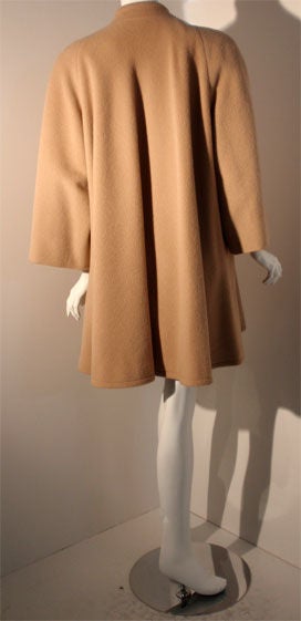 Valentino Camel Colored Wool and Mohair Coat, Circa 1980 2