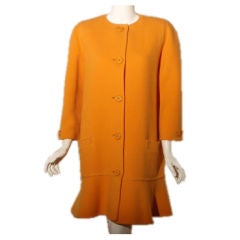 Bill Blass Peach Coat/ Day Dress, Circa 1980