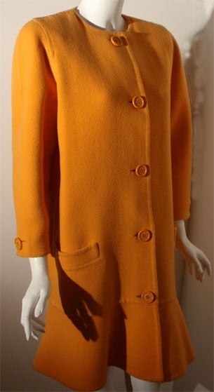 Bill Blass Peach Coat/ Day Dress, Circa 1980 5
