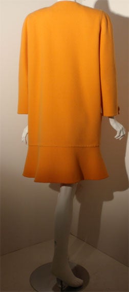 Bill Blass Peach Coat/ Day Dress, Circa 1980 3