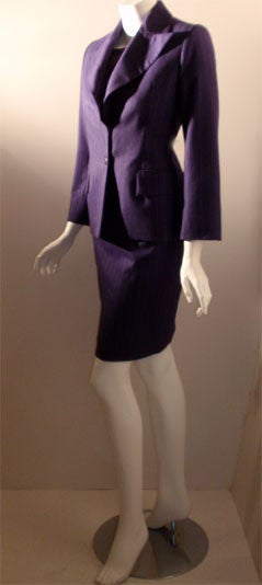 purple stripe suit